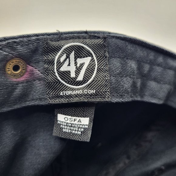 Los Angeles Dodgers LA Hat 47 Brand Baseball Hat Cap Adjustable Black Unisex OSF - Picture 11 of 11